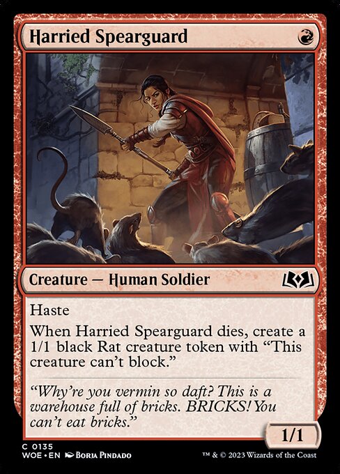 Harried Spearguard - Wilds of Eldraine - C - 135