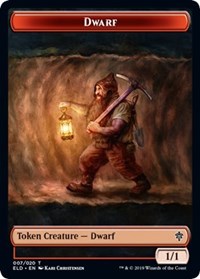 Dwarf // Food (018) Double-Sided Token - Throne of Eldraine - T - 7 // 18