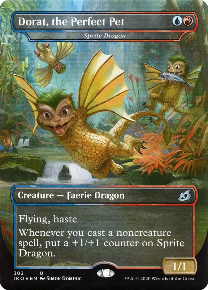 Dorat, the Perfect Pet - Sprite Dragon - Ikoria: Lair of Behemoths - U - 382