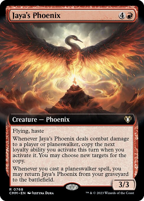 Jaya's Phoenix (Extended Art) - Commander Masters - R - 768