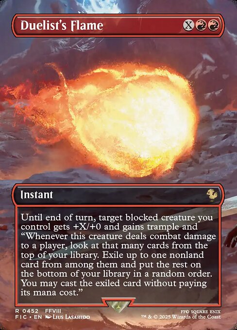 Duelist's Flame (Borderless) - Commander: FINAL FANTASY - R - 452