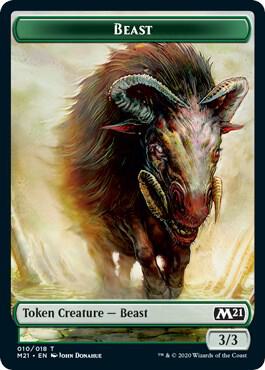 Beast // Insect Double-Sided Token (Challenger 2021) - Unique and Miscellaneous Promos - T - 10 // 7