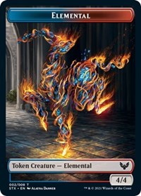 Elemental (2) // Treasure (7) Double-Sided Token - Strixhaven: School of Mages - T - 2 // 7
