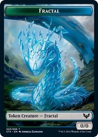 Fractal (3) // Pest (5) Double-sided Token - Strixhaven: School of Mages - T - 3 // 5