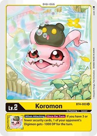 Koromon - Great Legend - Uncommon - BT4-003 U