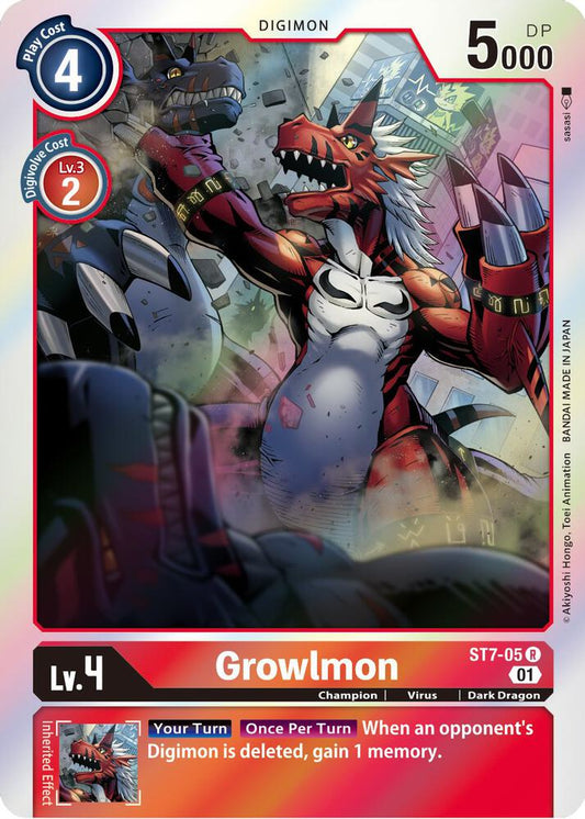 Growlmon - Starter Deck 07: Gallantmon - Rare - ST7-05 R