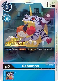 Gabumon - BT1-029 (Store Participant) - Release Special Booster 1.0 - Promo - BT1-029 R