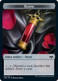 Blood // Bat Double-Sided Token - Commander: Innistrad: Crimson Vow - T - 17 // 4
