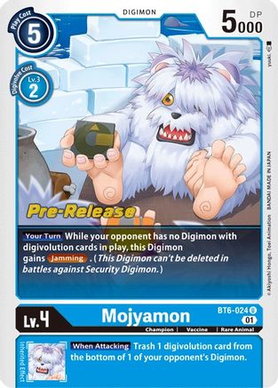 Mojyamon - Double Diamond Pre-Release Cards - Uncommon - BT6-024 U