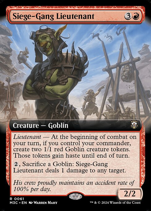 Siege-Gang Lieutenant (Extended Art) - Commander: Modern Horizons 3 - R - 61