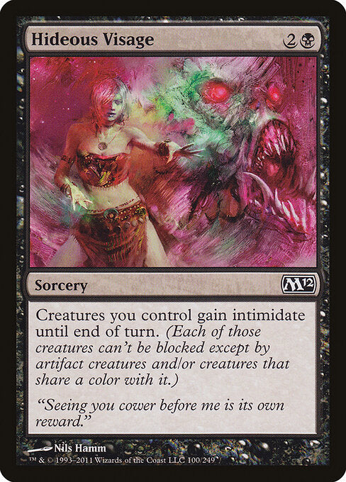 Hideous Visage - Magic 2012 (M12) - C - 100