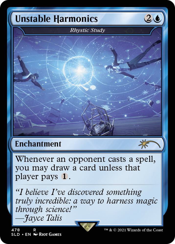 Unstable Harmonics - Rhystic Study - Secret Lair Drop Series - R - 478