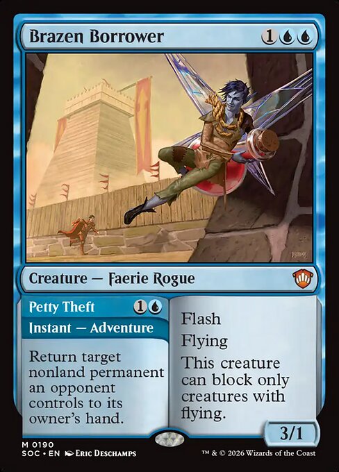 Brazen Borrower - Commander: Secrets of Strixhaven - M - 190