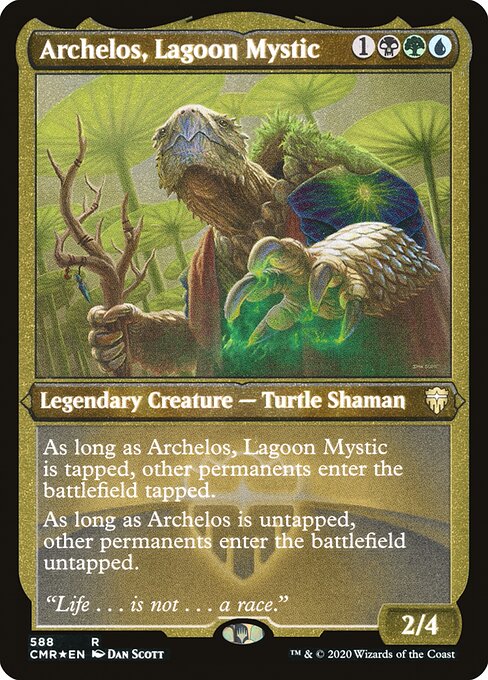 Archelos, Lagoon Mystic (Foil Etched) - Commander Legends - R - 588