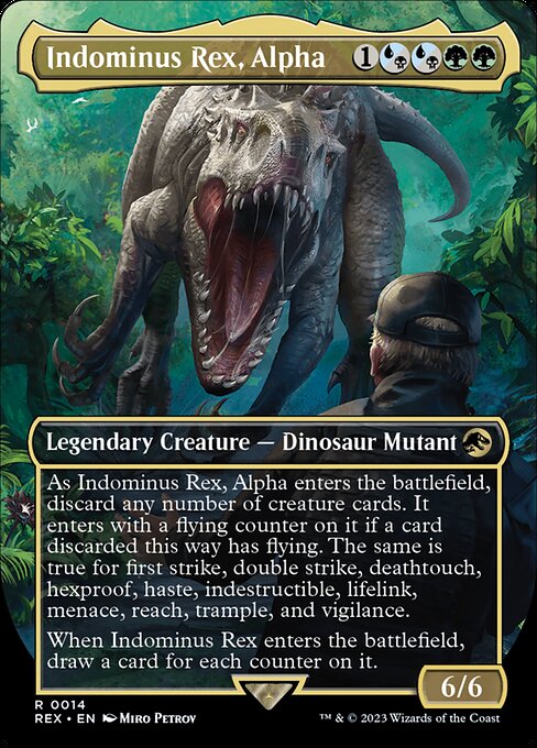 Indominus Rex, Alpha (Borderless) - Universes Beyond: Jurassic World Collection - R - 14