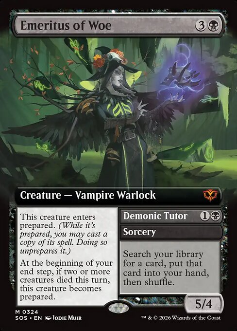Emeritus of Woe (Extended Art) - Secrets of Strixhaven - M - 324