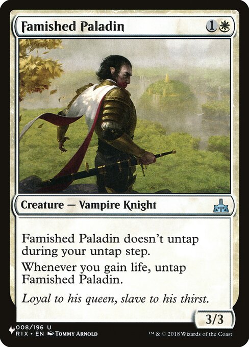 Famished Paladin - The List Reprints - U - 008/196