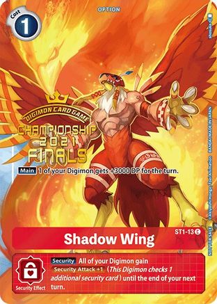 Shadow Wing (2021 Championship Finals Tamer's Evolution Pack) - Starter Deck 01: Gaia Red - Common - ST1-13 C