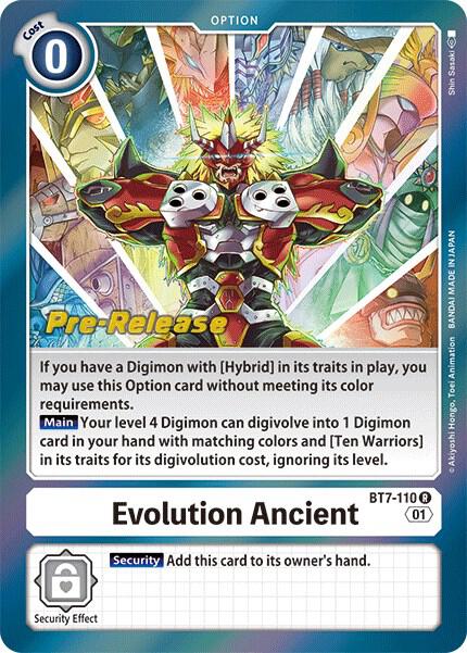 Evolution Ancient - Next Adventure Pre-Release Cards - Rare - BT7-110 R