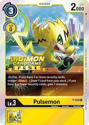 Pulsemon - P-028 (Digimon Card Game Fest 2022) - Digimon Promotion Cards - Promo - P-028 P