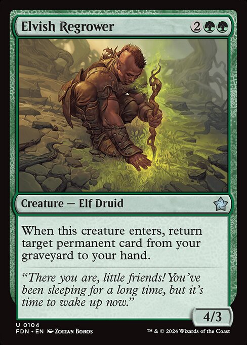 Elvish Regrower - Foundations - U - 104