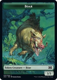 Boar // Soldier Double-Sided Token - Double Masters 2022 - T - 15 // 7