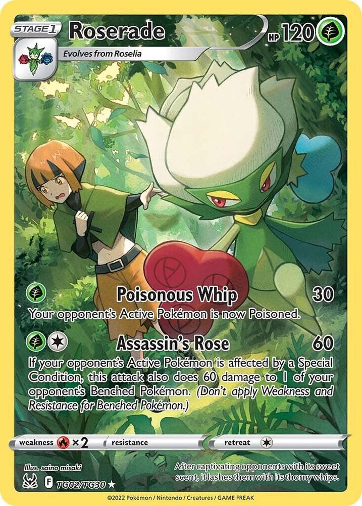 Roserade - SWSH11: Lost Origin Trainer Gallery - Ultra Rare - TG02/TG30