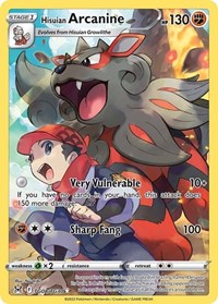 Hisuian Arcanine - SWSH11: Lost Origin Trainer Gallery - Ultra Rare - TG08/TG30