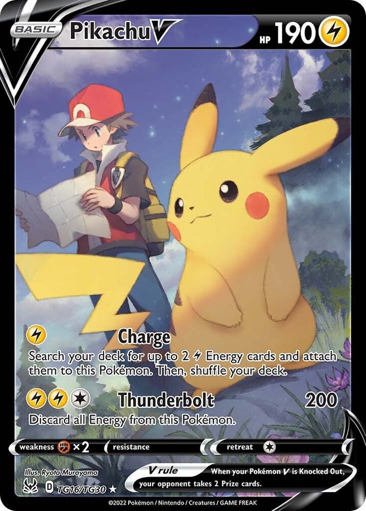 Pikachu V - SWSH11: Lost Origin Trainer Gallery - Ultra Rare - TG16/TG30