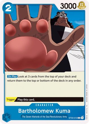Bartholomew Kuma - Starter Deck 3: The Seven Warlords of The Sea - C - ST03-010