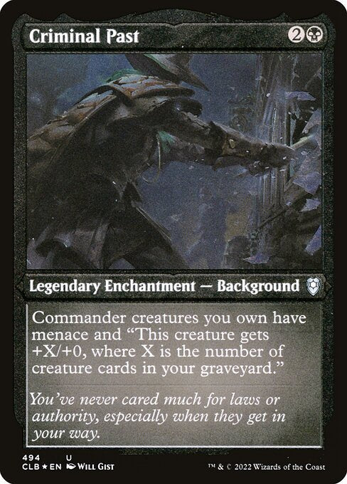 Criminal Past (Foil Etched) - Commander Legends: Battle for Baldur's Gate - U - 494