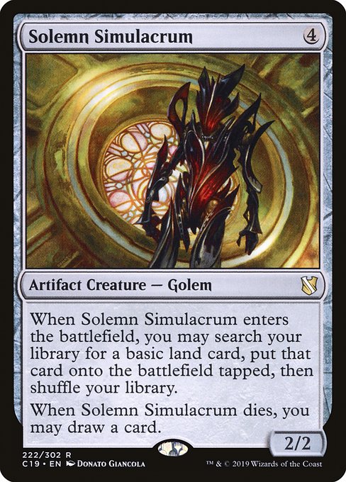 Solemn Simulacrum - Commander 2019 - R - 222
