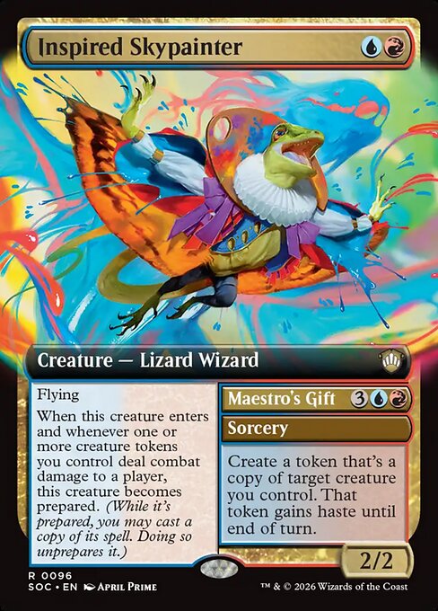 Inspired Skypainter (Extended Art) - Commander: Secrets of Strixhaven - R - 96