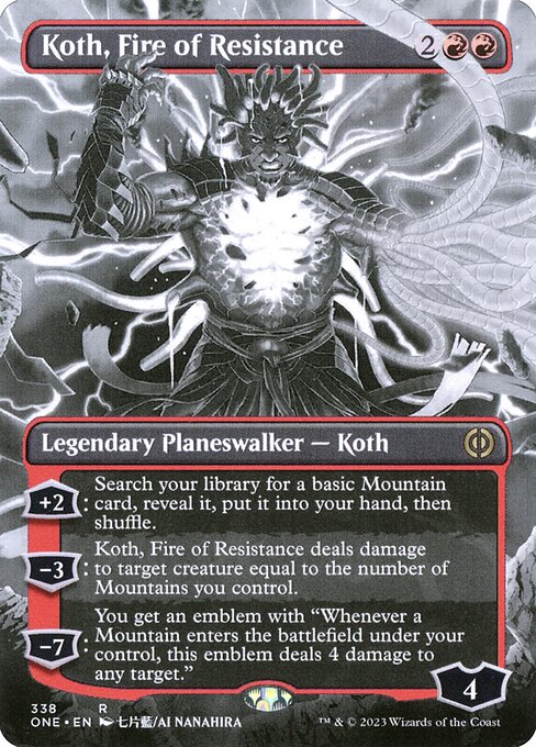 Koth, Fire of Resistance (Borderless) - Phyrexia: All Will Be One - R - 338