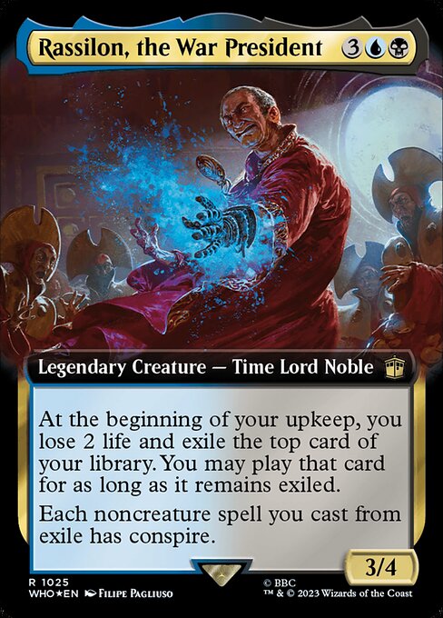 Rassilon, the War President (Extended Art) (Surge Foil) - Universes Beyond: Doctor Who - R - 1025