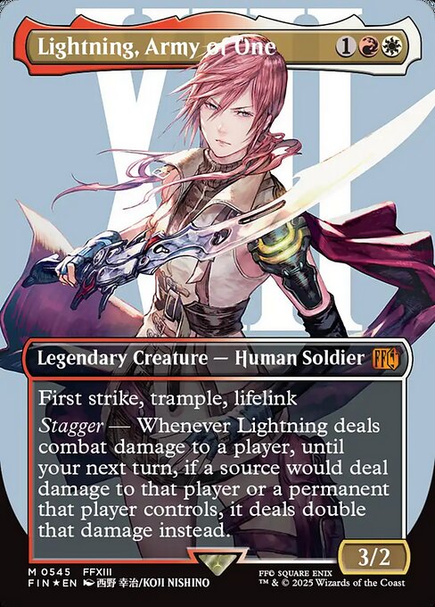 Lightning, Army of One (0545) (Borderless) (Surge Foil) - FINAL FANTASY - M - 545