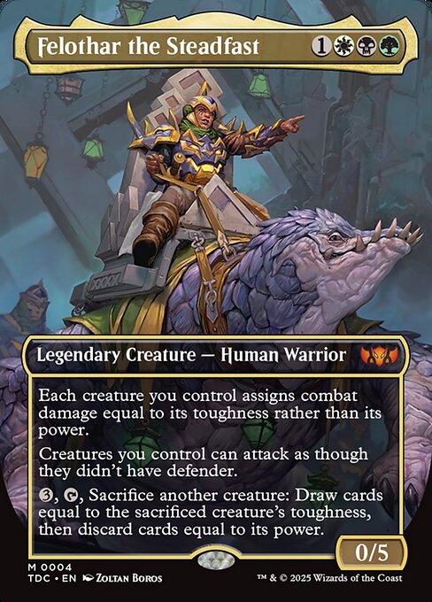 Felothar the Steadfast (Borderless) - Commander: Tarkir: Dragonstorm - M - 4