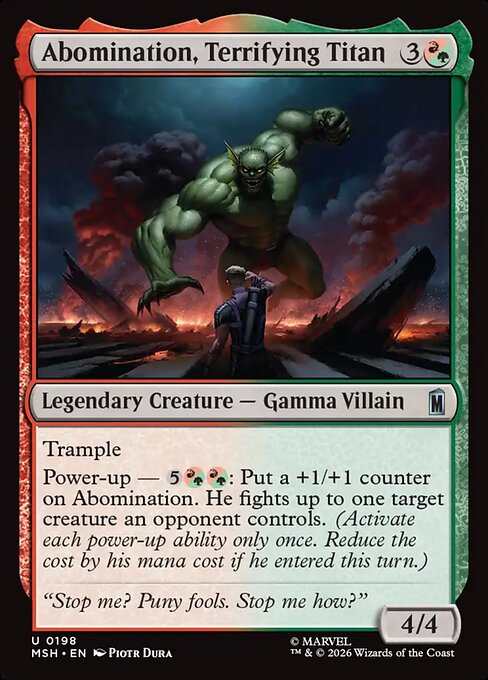 Abomination, Terrifying Titan - Marvel Super Heroes - U - 198