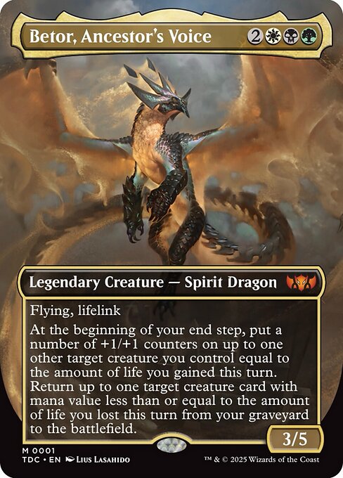 Betor, Ancestor's Voice (Borderless) - Commander: Tarkir: Dragonstorm - M - 1