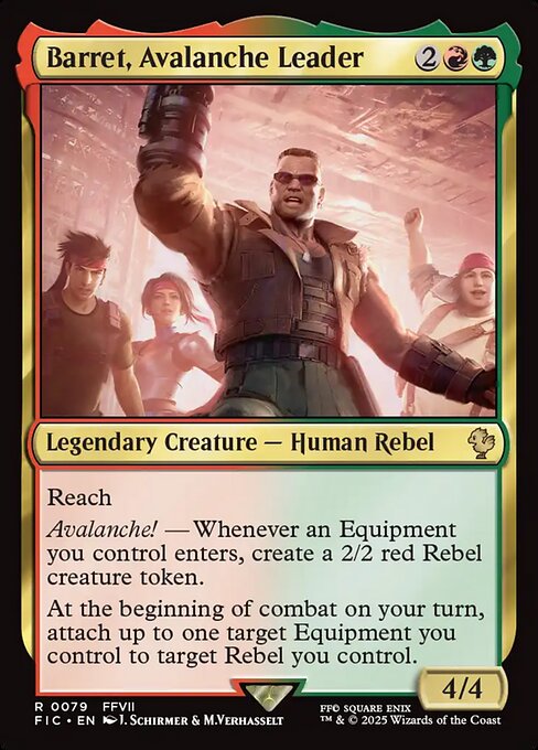 Barret, Avalanche Leader (Surge Foil) - Commander: FINAL FANTASY - R - 79