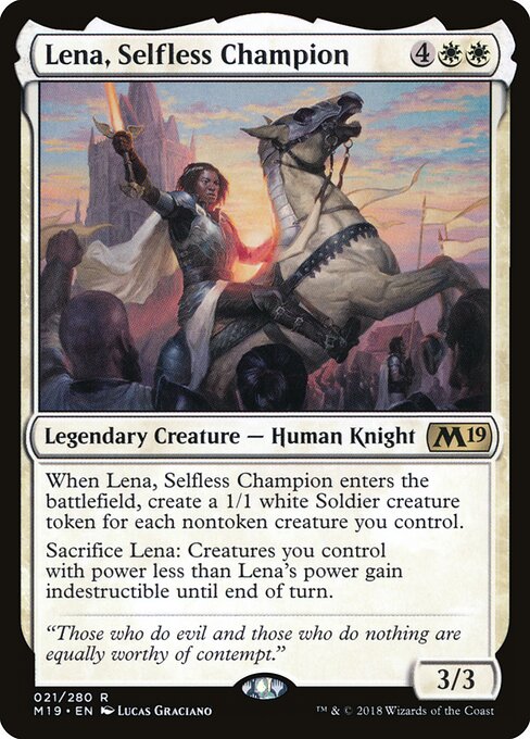 Lena, Selfless Champion - Prerelease Cards - R - 21