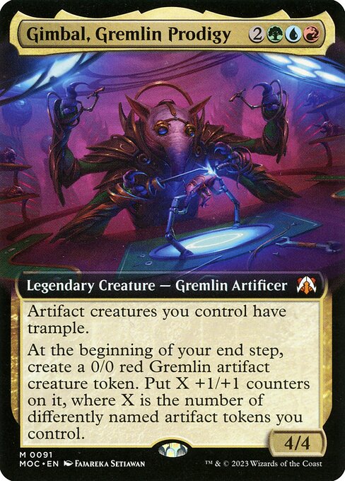 Gimbal, Gremlin Prodigy (Extended Art) - Commander: March of the Machine - M - 91
