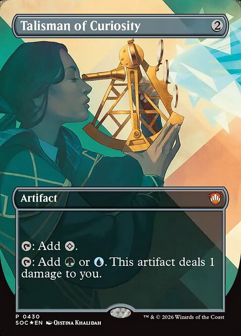 Talisman of Curiosity (Borderless) - Commander: Secrets of Strixhaven - P - 430
