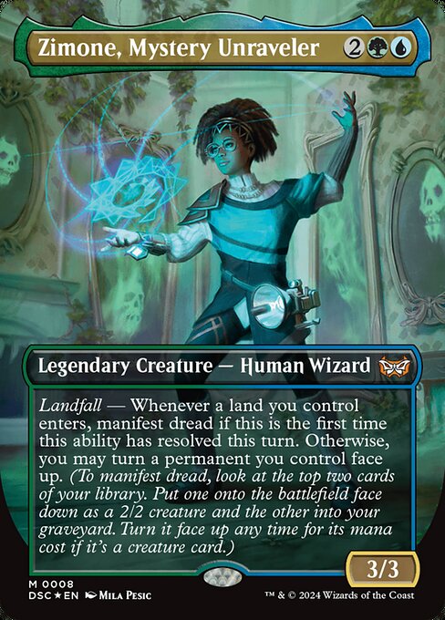Zimone, Mystery Unraveler (Borderless) - Commander: Duskmourn: House of Horror - M - 8