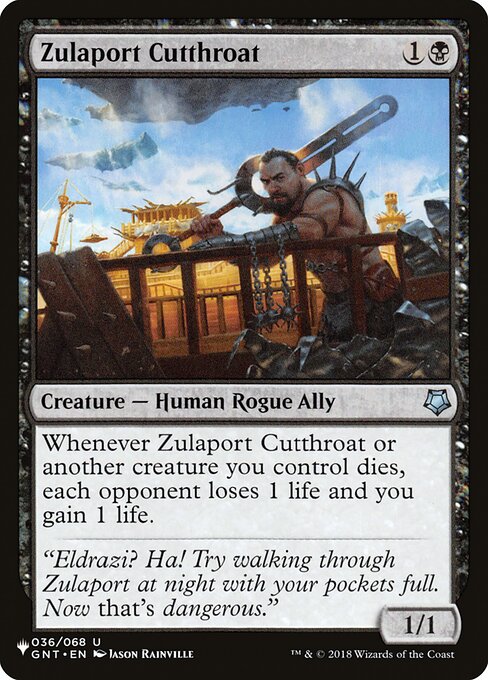 Zulaport Cutthroat - The List Reprints - U - 036/068