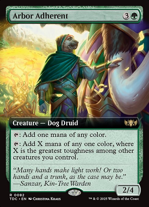 Arbor Adherent (Extended Art) - Commander: Tarkir: Dragonstorm - R - 82