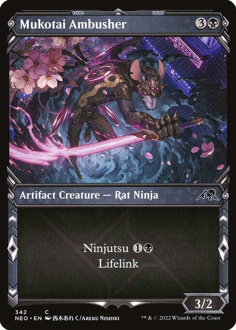 Mukotai Ambusher (Showcase) - Kamigawa: Neon Dynasty - C - 342