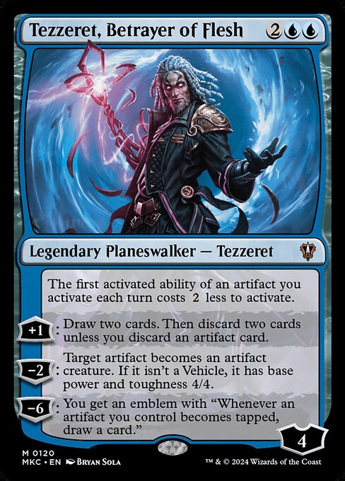 Tezzeret, Betrayer of Flesh - Commander: Murders at Karlov Manor - M - 120