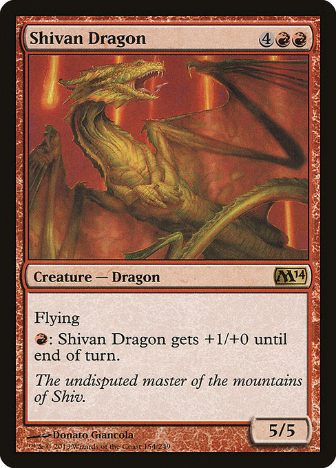 Shivan Dragon - Magic 2014 (M14) - R - 154