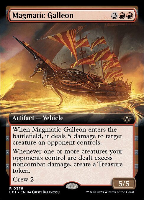 Magmatic Galleon (Extended Art) - The Lost Caverns of Ixalan - R - 376